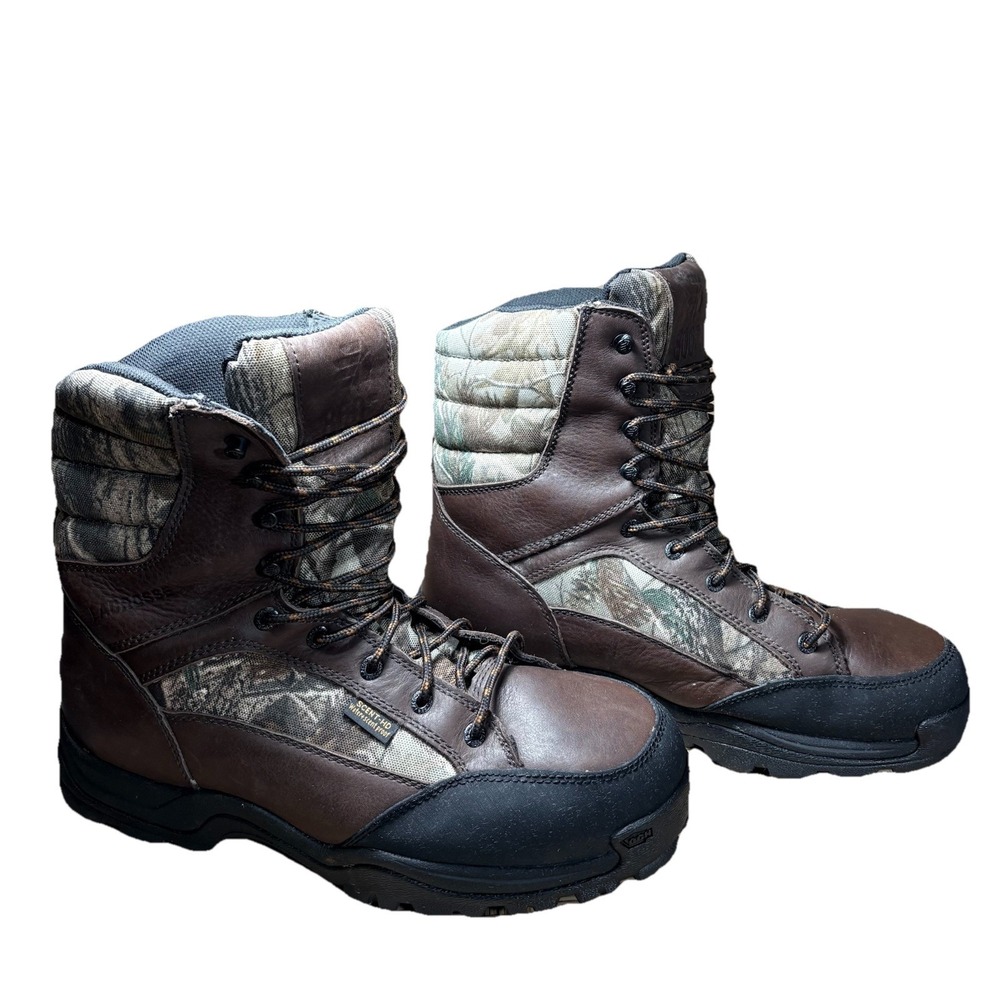 Lacrosse Big Country Boots Mens 12 Hunting Camo 800G Insulated Leather 8‎ Inch